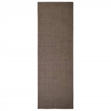 vidaXL Alfombra de sisal natural negro 66x200 cm