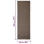 vidaXL Alfombra de sisal natural negro 66x200 cm vidaXL Alfombra de sisal natural negro 66x200 cm