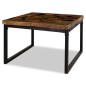 vidaXL Mesa de centro de teca y resina 60x60x40 cm