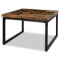 vidaXL Mesa de centro de teca y resina 60x60x40 cm