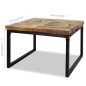vidaXL Mesa de centro de teca y resina 60x60x40 cm