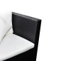 vidaXL Set de muebles de jardín 4 pzas y cojines ratán sintético negro vidaXL Set de muebles de jardín 4 pzas y cojines ratán sintético negro