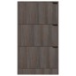 vidaXL Zapatero 3 puertas madera ingeniería gris Sonoma 59x24x105 cm vidaXL Zapatero 3 puertas madera ingeniería gris Sonoma 59x24x105 cm