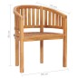 vidaXL Juego de muebles de jardín 5 piezas madera maciza de teca