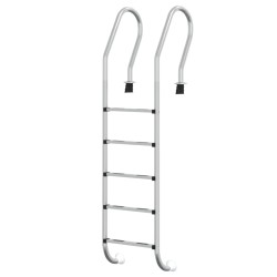 vidaXL Escalera para piscina acero inoxidable 304 54x38x211 cm