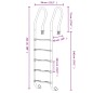vidaXL Escalera para piscina acero inoxidable 304 54x38x211 cm vidaXL Escalera para piscina acero inoxidable 304 54x38x211 cm