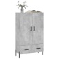 vidaXL Aparador alto madera de ingeniería gris hormigón 69,5x31x115 cm vidaXL Aparador alto madera de ingeniería gris hormigón 69,5x31x115 cm