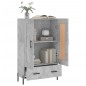 vidaXL Aparador alto madera de ingeniería gris hormigón 69,5x31x115 cm vidaXL Aparador alto madera de ingeniería gris hormigón 69,5x31x115 cm