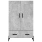 vidaXL Aparador alto madera de ingeniería gris hormigón 69,5x31x115 cm vidaXL Aparador alto madera de ingeniería gris hormigón 69,5x31x115 cm