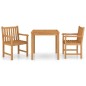 vidaXL Conjunto de comedor de jardín 3 piezas madera maciza de teca vidaXL Conjunto de comedor de jardín 3 piezas madera maciza de teca