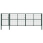 vidaXL Puerta de jardín de acero verde 500x150 cm vidaXL Puerta de jardín de acero verde 500x150 cm