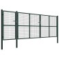 vidaXL Puerta de jardín de acero verde 500x150 cm vidaXL Puerta de jardín de acero verde 500x150 cm