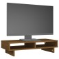 vidaXL Soporte para monitor madera maciza pino marrón miel 60x27x14 cm vidaXL Soporte para monitor madera maciza pino marrón miel 60x27x14 cm