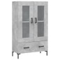 vidaXL Aparador alto madera de ingeniería gris hormigón 69,5x31x115 cm vidaXL Aparador alto madera de ingeniería gris hormigón 69,5x31x115 cm