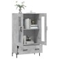 vidaXL Aparador alto madera de ingeniería gris hormigón 69,5x31x115 cm vidaXL Aparador alto madera de ingeniería gris hormigón 69,5x31x115 cm