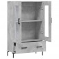 vidaXL Aparador alto madera de ingeniería gris hormigón 69,5x31x115 cm vidaXL Aparador alto madera de ingeniería gris hormigón 69,5x31x115 cm
