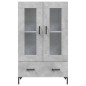 vidaXL Aparador alto madera de ingeniería gris hormigón 69,5x31x115 cm vidaXL Aparador alto madera de ingeniería gris hormigón 69,5x31x115 cm