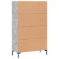 vidaXL Aparador alto madera de ingeniería gris hormigón 69,5x31x115 cm vidaXL Aparador alto madera de ingeniería gris hormigón 69,5x31x115 cm