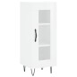 vidaXL Aparador de madera contrachapada blanco brillante 34,5x34x90 cm vidaXL Aparador de madera contrachapada blanco brillante 34,5x34x90 cm