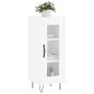 vidaXL Aparador de madera contrachapada blanco brillante 34,5x34x90 cm vidaXL Aparador de madera contrachapada blanco brillante 34,5x34x90 cm