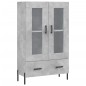 vidaXL Aparador alto madera de ingeniería gris hormigón 69,5x31x115 cm