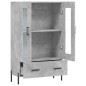 vidaXL Aparador alto madera de ingeniería gris hormigón 69,5x31x115 cm