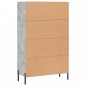 vidaXL Aparador alto madera de ingeniería gris hormigón 69,5x31x115 cm