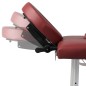 Mesa camilla de masaje de aluminio plegable de cuatro cuerpos rojos Mesa camilla de masaje de aluminio plegable de cuatro cuerpos rojos