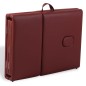 Mesa camilla de masaje de aluminio plegable de cuatro cuerpos rojos Mesa camilla de masaje de aluminio plegable de cuatro cuerpos rojos