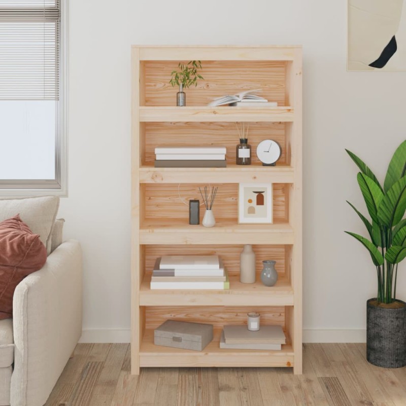 vidaXL Estantería madera maciza de pino 80x35x154 cm vidaXL Estantería madera maciza de pino 80x35x154 cm