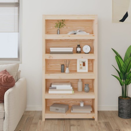 vidaXL Estantería madera maciza de pino 80x35x154 cm