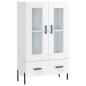 vidaXL Aparador alto madera de ingeniería blanco brillo 69,5x31x115 cm vidaXL Aparador alto madera de ingeniería blanco brillo 69,5x31x115 cm