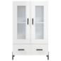 vidaXL Aparador alto madera de ingeniería blanco brillo 69,5x31x115 cm vidaXL Aparador alto madera de ingeniería blanco brillo 69,5x31x115 cm