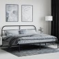vidaXL Estructura de cama con cabecero metal negro 200x200 cm vidaXL Estructura de cama con cabecero metal negro 200x200 cm