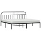 vidaXL Estructura de cama con cabecero metal negro 200x200 cm vidaXL Estructura de cama con cabecero metal negro 200x200 cm