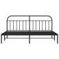 vidaXL Estructura de cama con cabecero metal negro 200x200 cm vidaXL Estructura de cama con cabecero metal negro 200x200 cm