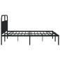 vidaXL Estructura de cama con cabecero metal negro 200x200 cm vidaXL Estructura de cama con cabecero metal negro 200x200 cm