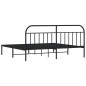 vidaXL Estructura de cama con cabecero metal negro 200x200 cm vidaXL Estructura de cama con cabecero metal negro 200x200 cm