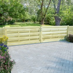 vidaXL Puertas valla 2 uds madera pino impregnada 150x75 cm verde