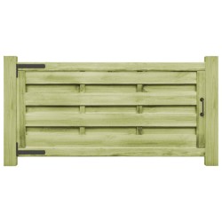 vidaXL Puertas valla 2 uds madera pino impregnada 150x75 cm verde