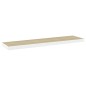vidaXL Estante flotante pared 4 uds MDF roble y blanco 120x23,5x3,8 cm vidaXL Estante flotante pared 4 uds MDF roble y blanco 120x23,5x3,8 cm
