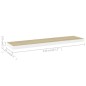 vidaXL Estante flotante pared 4 uds MDF roble y blanco 120x23,5x3,8 cm vidaXL Estante flotante pared 4 uds MDF roble y blanco 120x23,5x3,8 cm