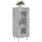 vidaXL Aparador de madera contrachapada gris hormigón 34,5x34x90 cm vidaXL Aparador de madera contrachapada gris hormigón 34,5x34x90 cm