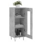 vidaXL Aparador de madera contrachapada gris hormigón 34,5x34x90 cm vidaXL Aparador de madera contrachapada gris hormigón 34,5x34x90 cm