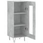 vidaXL Aparador de madera contrachapada gris hormigón 34,5x34x90 cm vidaXL Aparador de madera contrachapada gris hormigón 34,5x34x90 cm