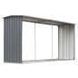 vidaXL Casetilla para leña acero galvanizado gris 330x92x153 cm vidaXL Casetilla para leña acero galvanizado gris 330x92x153 cm