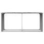 vidaXL Casetilla para leña acero galvanizado gris 330x92x153 cm vidaXL Casetilla para leña acero galvanizado gris 330x92x153 cm