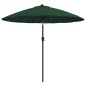 vidaXL Sombrilla de jardín con palo de aluminio verde 270 cm