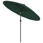 vidaXL Sombrilla de jardín con palo de aluminio verde 270 cm
