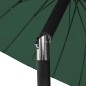 vidaXL Sombrilla de jardín con palo de aluminio verde 270 cm
